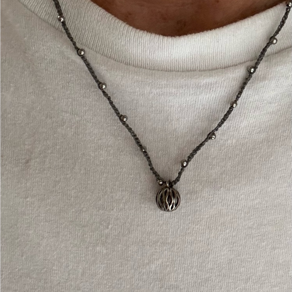 Silver Beaded Necklace